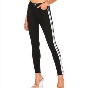 REVOLVE BY THE WAY BLACK JEANS WITH WHITE STRIPES